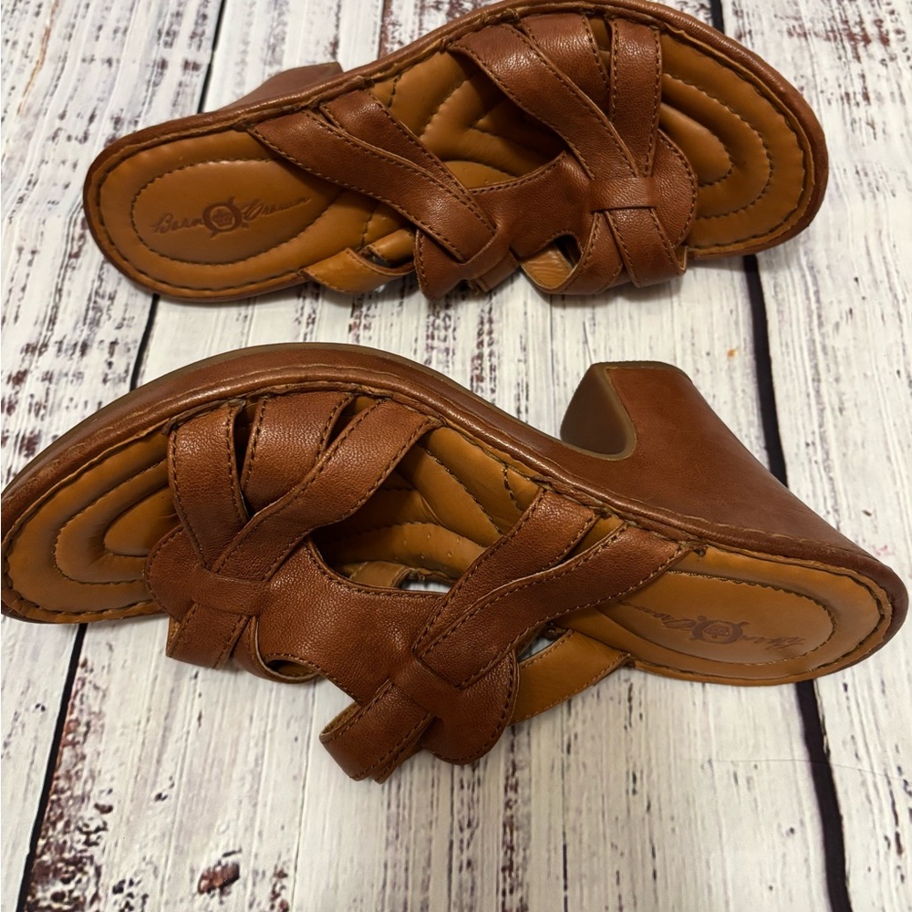 Born Brown Leather Women's Flats